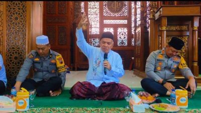 Gus Nasrul Ponpes Balekambang saat menyampaikan mauidhoh hasanah di Polres Jepara, Selasa (17/9/2024).
