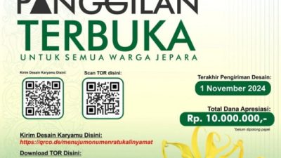 Flyer lomba desain Monumen Ratu Kalinyamat.