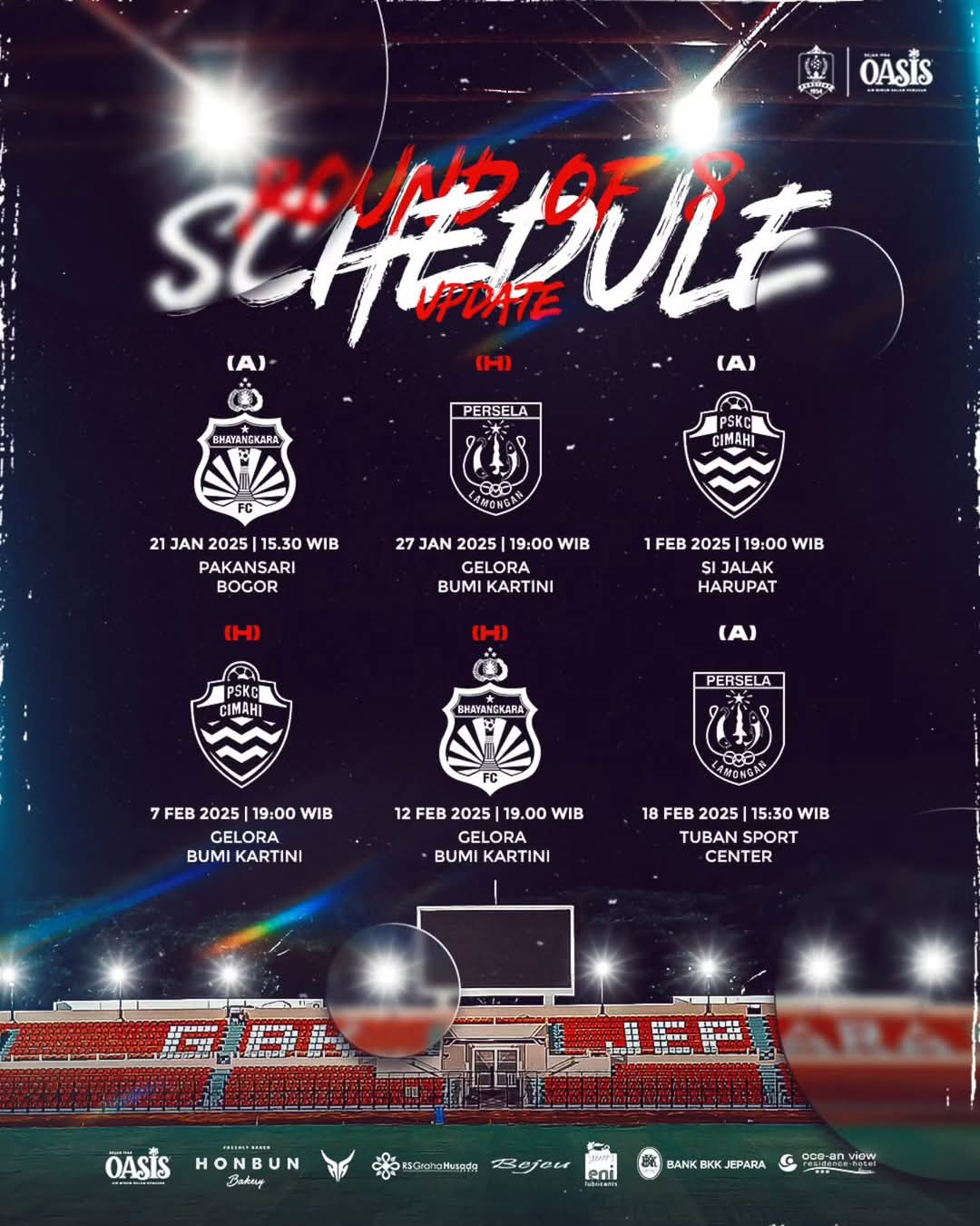 Jadwal Persijap Babak 8 Besar Liga 2 musim ini. (Foto:Ist)
