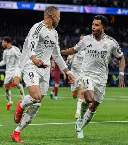 Hasil Real Madrid vs Man City 3-1, Mbappe Cetak Hattrick, Erling Haaland Cs Gagal Lolos Piala Champions Musim Ini (Foto Ist/@realmadrid)