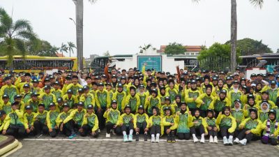 400 Atlet dan Official Kontingen PORSEMA XIII Ma’arif NU Jepara Dilepas ke Wonosobo, Target Juara Umum