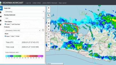 Perairan Utara Jateng Disasar Operasi Modifikasi Cuaca, Satu Ton NaCl Disemai