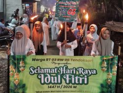 Meriahnya Takbir Keliling di Tahunan Jepara, Juara Diganjar Kambing
